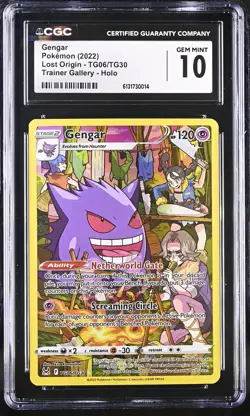 Gengar Pokemon 2022 Lost Origin TG06/TG30 Trainer Gallery CGC 10 Gem Mint TCG - Image 1