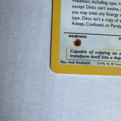 1999 High Grade! Pokemon TCG Ditto Fossil Holo Rare 3/62 50 HP Basic Wizards - Image 4