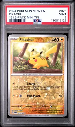 Pikachu - Reverse Cosmos Holo - POKEMON 151 (Costco EXCLUSIVE) 025/165 - PSA 9 - Image 1