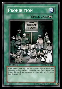 PROHIBITION SDMM-EN022 COMMON MACHINA MAYHEM STRUCTURE DECK YU-GI-OH - Image 1