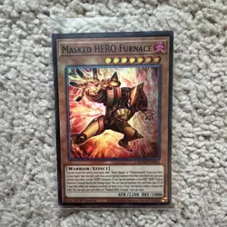 Konami Yugioh Masked HERO Furnace Warrior/Effect 1st Ed MZMU-EN015 - Image 1