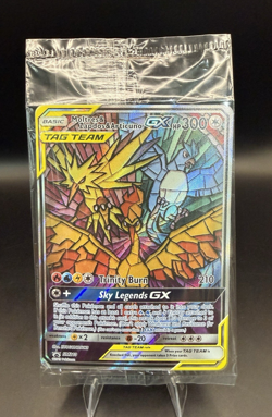 Moltres & Zapdos & Articuno GX SM210 Hidden Fates Sealed Black Star Promo - Image 1