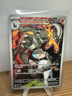 Team Rocket's Houndoom (191/182) Destined Rivals Illustration Rare Pokemon Card! - Image 1