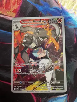 Team Rocket's Houndoom 191/182 Destined Rivals Pokemon Illustration Rare NM - Image 1