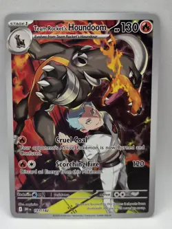 Team Rocket's Houndoom (191/182) Destined Rivals Illustration Rare Pokemon Card! - Image 1