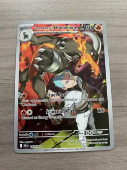 Team Rocket's Houndoom (191/182) Destined Rivals Illustration Rare Pokemon Card - Image 2
