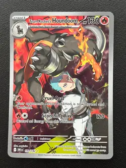 Team Rocket's Houndoom 191/182 Illustration Rare Destined Rivals Pokemon NM - Image 1