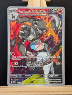 Team Rocket's Houndoom (191/182) Destined Rivals Illustration Rare Pokemon Card! - Image 1