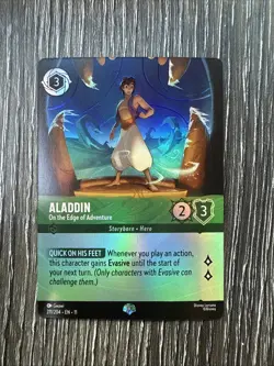 Disney Lorcana Winterspell ALADDIN On the Edge of Adventure Epic Foil 211/204 NM - Image 1