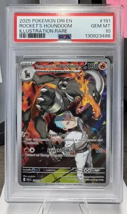 Pokemon Team Rocket's Houndoom 191/182 Destined Rivals Illustration Rare PSA 10 - Image 1