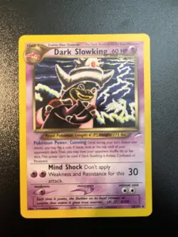 Pokemon TCG Dark Slowking Neo Destiny Card 20/105 Unlimited Rare LP - Image 1