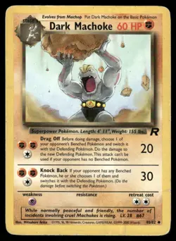 Pokemon Cards Dark Machoke 40/82 Team Rocket Uncommon DMG - Image 1