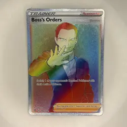 Boss's Orders Trainer Pokemon Card 200/192 Rainbow Rare - Image 1