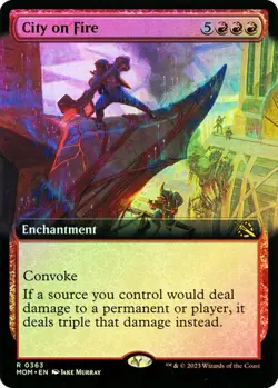 City on Fire (Extended Art) Foil Mtg Magic English - Image 1