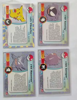 Pokemon Topps Full Evolution Set #92 #93 #94 - Gastly Haunter Gengar + Pikachu - Image 2