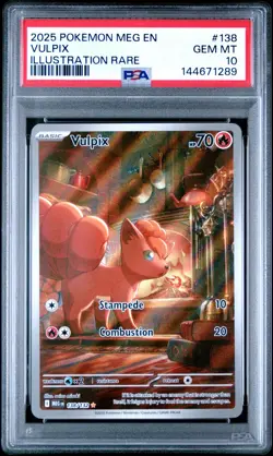 2025 POKEMON MEG EN-MEGA EVOLUTION #138 VULPIX ILLUSTRATION RARE PSA 10 - Image 1