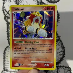Pokemon Cards - Entei 4/132 Holo Rare Secret Wonders 2007 Pokemon Cracked Ice LP - Image 1