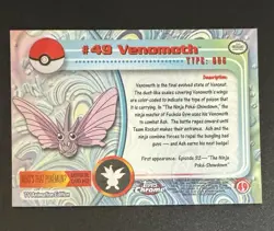 Venomoth 2000 Topps Chrome Pokemon TV Series #49 - Image 2