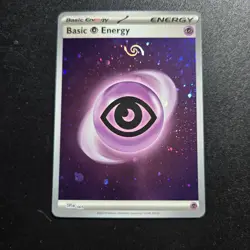 HD Psychic Energy Cosmos Holo with Mew Tail Swirl SVE MEW 005 151 Pokemon Card - Image 1