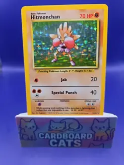 Hitmonchan Base Set Unlimited 7/102 Holo Rare 1999 WOTC Vintage Pokemon - Image 1
