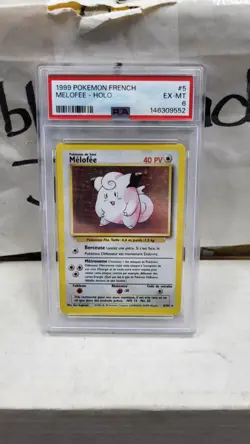 1999 FRENCH CLEFAIRY MELOFEE HOLO BASE SET POKEMON TCG PSA 6 EX-MT #5/102 - Image 2