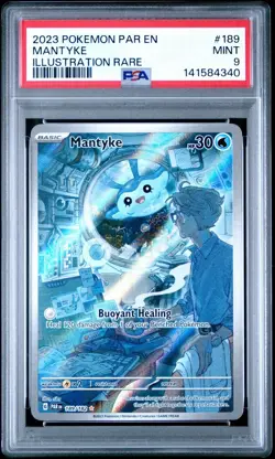 2023 Pokemon PARADOX RIFT #189 MANTYKE Special Illustration Rare FA | PSA 9 - Image 1