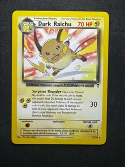 Pokemon TCG Dark Raichu Legendary Collection Non Holo 7/110 - Image 1
