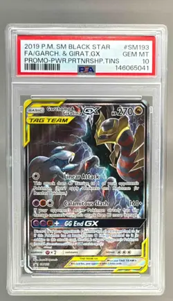 2019 Pokemon SM Black Star Promos SM193 Garchomp & Giratina GX PSA 10 - Image 1