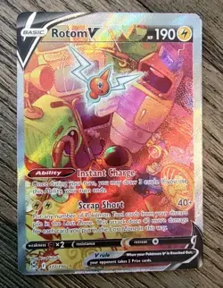 Pokemon Rotom V (Alternate Full Art) 177/196 Lost Origin Holo MISCUT OFF CENTER - Image 1