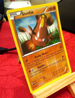 POKEMON Stunfisk 70/124 BW Dragons Exalted Set, Reverse HOLO Uncommon, NM - Image 2