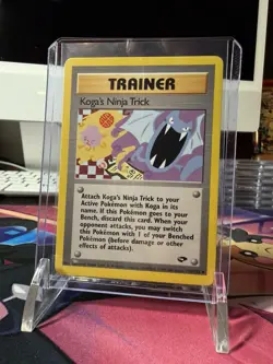 Pokemon TCG Koga's Ninja Trick 115/132 Gym Challenge Trainer Uncommon Regular - Image 1