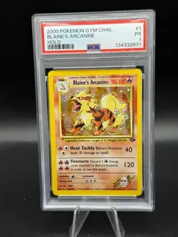 2000 Pokemon Gym Challenge Blaine's Arcanine Holo #1/132 PSA 1 - Image 1