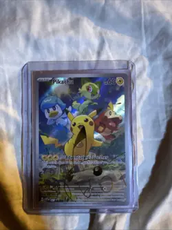 Pokemon TCG Pikachu 027 Promo Holo Black Star - Image 1