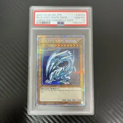 YuGiOh Blue Eyes White Dragon PSA10 Prismatic Secret Rare English Anime - Image 1