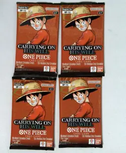 One Piece Carrying On His Will Booster Pack One Piece OP-13 English OP13 X4 - Image 1