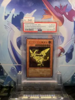 YuGiOh Sacred Phoenix of Nephthys PSA10 Ultimate Rare Relief JP005 2004 - Image 1