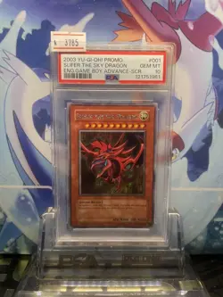 YuGiOh Slifer the Sky Dragon PSA10 Secret Rare English Promo GBI001 - Image 1