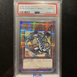 YuGiOh Blue Eyes White Dragon PSA10 25th Ukiyo e Art Secret Rare - Image 1