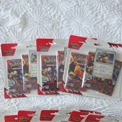 Pokemon TCG Destined Rivals Triple Blister Booster Pack X9 New Sealed FREE POST - Image 2