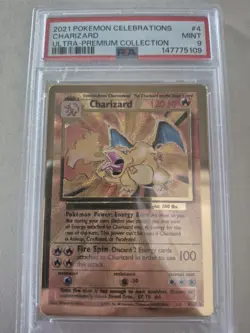 2021 Pokemon Celebrations 25th ANNIVERSARY Charizard Gold Metal #4 PSA 9 MINT - Image 1