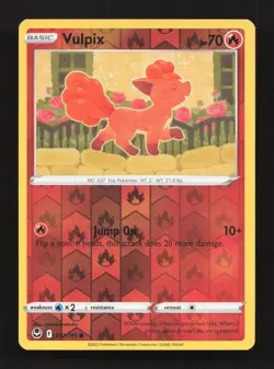 Vulpix 017/195 Common Silver Tempest Pokemon Reverse Holo Near Mint - Image 1
