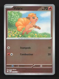 Vulpix 019/132 Common Mega Evolution Pokemon Reverse Holo Near Mint - Image 1