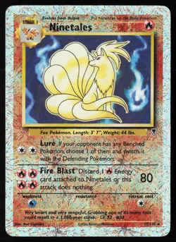 2002 Pokemon Legendary Collection Reverse Holo Foil Ninetales 17/110 LP - Image 1