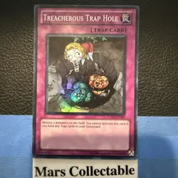 YU-GI-OH TREACHEROUS TRAP HOLE PROMO SUPER RARE NM/MINT TU03-EN005 - Image 1