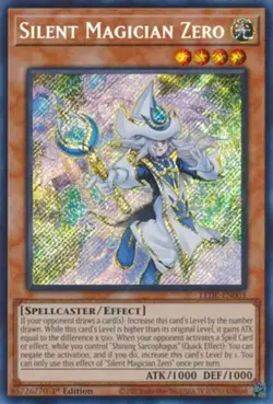 Yugioh! LP Silent Magician Zero - LEDE-EN003 - Secret Rare - 1st Edition Lightly - Image 1