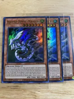 3x Heavenly Zephyr - Miradora 1st Edition Ultra Rare MP22-EN016 Yu-Gi-Oh! - Image 1