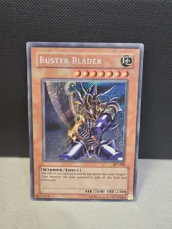 Vintage Yu-Gi-Oh TCG Buster Blader BPT-008 Secret Rare Tin Promo Holo Card EN - Image 1