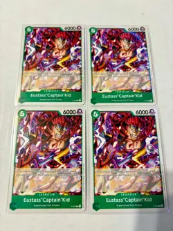 4x One Piece TCG Eustass "Captain" Kid (OP-07 Pre-Release Tournament) P-067 LP - Image 1