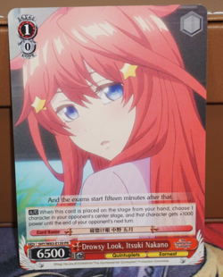 Drowsy Look Itsuki Nakano Quintessential Quintuplets Weiss Schwarz Eng. PR Promo - Image 1