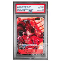 One Piece Card Monkey D.Luffy ST01-012 OP05 1st Anniversary JP - PSA 10 GEM MT - Image 1